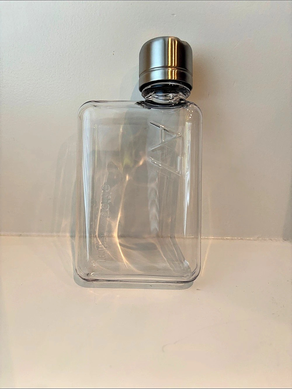 memobottle A7 memobottle A7 Clear Flat Water Bottle 180ml Silver Cap